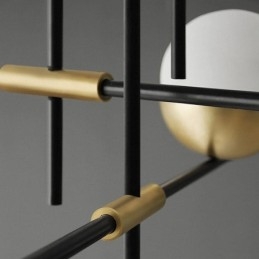 Plafoniera candelabru cu bile de sticla