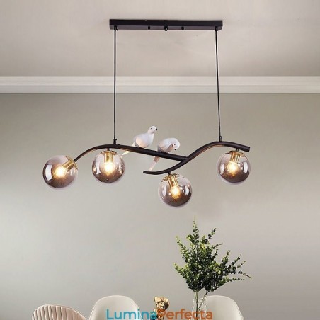 Lumină suspendată modernă, minimalistă, cu 4 lămpi Lumină suspendată modernă, minimalistă, cu 4 lămpi
