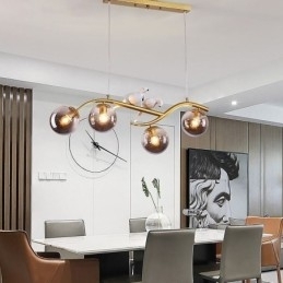 Lumină suspendată modernă, minimalistă, cu 4 lămpi
