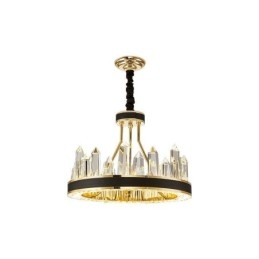 Plafoniera cerc de cristal modernă