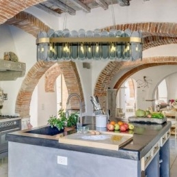 Plafoniera minimalistă din sticlă de culoare unică dreptunghiulară