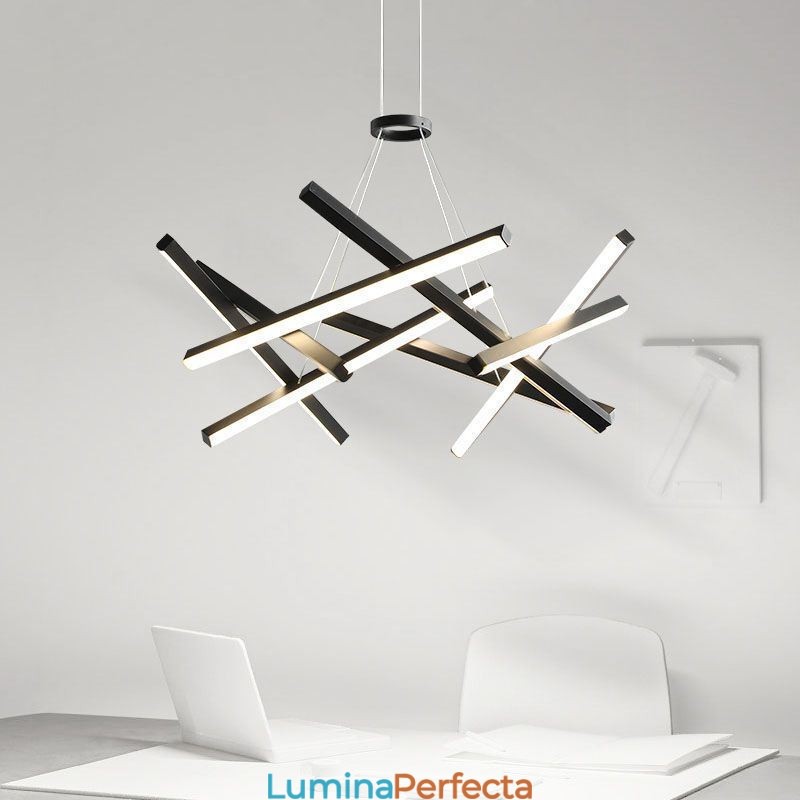 Lampă modernă, simplă, cu suspendare, cu gel de silice, în formă de cuib de păsări