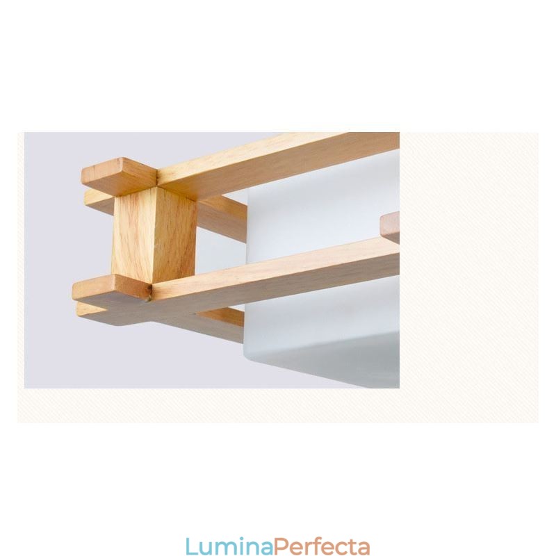 Plafoniera decorativă din lemn de stejar cu 3 lumini Creative