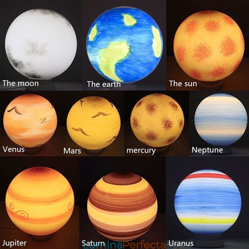 Lampă suspendată Nordic Planet Design Candelabru unic cu planete ale sistemului solar