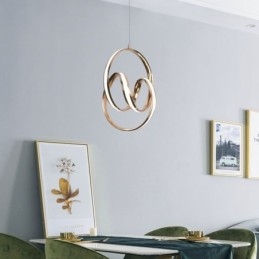 Lampă suspendată modernă, minimalistă, unică, cu răsucire circulară, Insulă