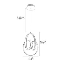 Lampă suspendată modernă, minimalistă, unică, cu răsucire circulară, Insulă