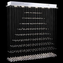 Dreptunghi Crystal Pendant Lamp Candelabru de tavan Iluminat Lămpi Corpuri