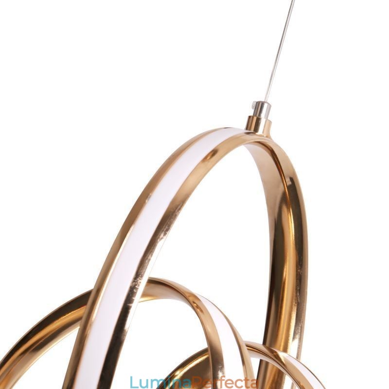 Lampă suspendată modernă, minimalistă, unică, cu răsucire circulară, Insulă