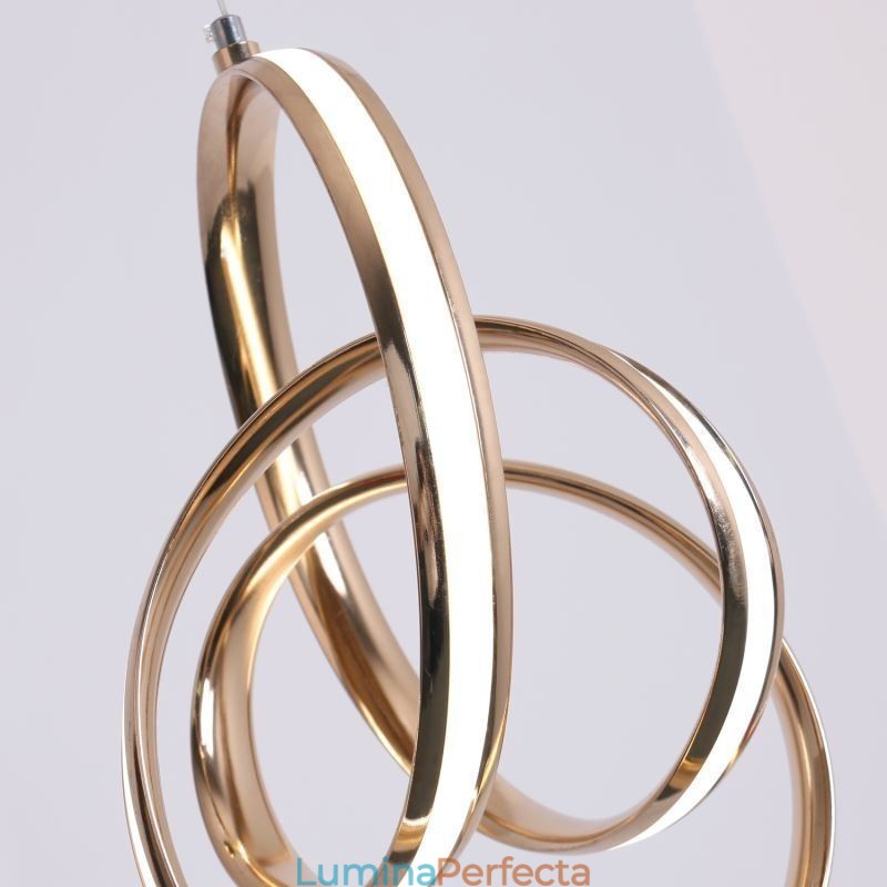 Lampă suspendată modernă, minimalistă, unică, cu răsucire circulară, Insulă
