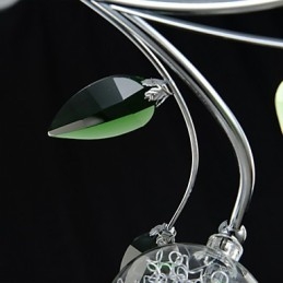 Candelabru 6 Lumini Country Aluminiu Sticla Crom