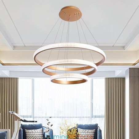 Lampă suspendată modernă din acrilic cu 3 inele 80+60+40cm Lampă suspendată modernă din acrilic cu 3 inele 80+60+40cm