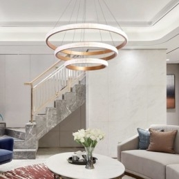 Lampă suspendată modernă din acrilic cu 3 inele 80+60+40cm