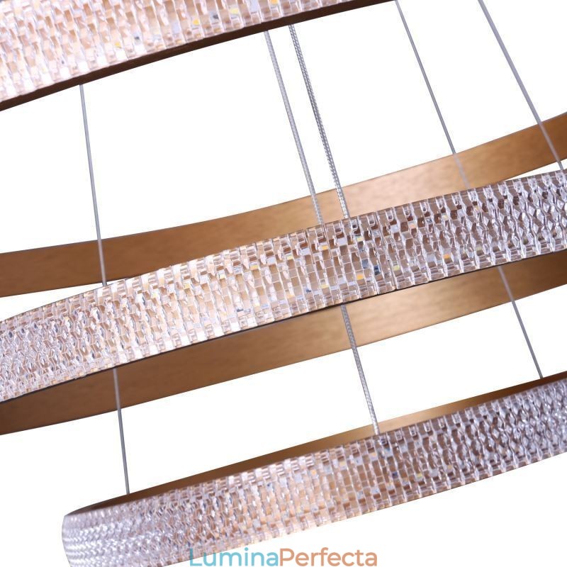 Lampă suspendată modernă din acrilic cu 3 inele 80+60+40cm