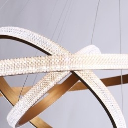 Lampă suspendată modernă din acrilic cu 3 inele 80+60+40cm