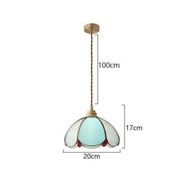 Lampă suspendată din sticlă minimalistă, cu un singur cap