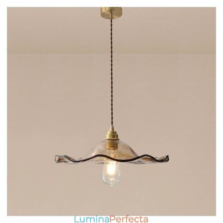 Lampă suspendată din sticlă din frunze de lotus Corp decorativ decorativ Lampă suspendată din sticlă din frunze de lotus Corp decorativ decorativ