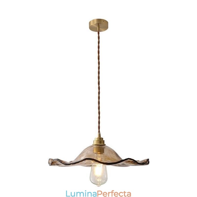 Lampă suspendată din sticlă din frunze de lotus Corp decorativ decorativ