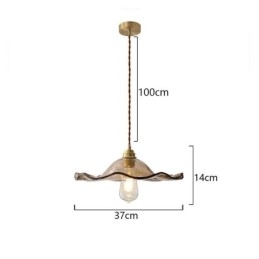 Lampă suspendată din sticlă din frunze de lotus Corp decorativ decorativ