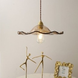 Lampă suspendată din sticlă din frunze de lotus Corp decorativ decorativ