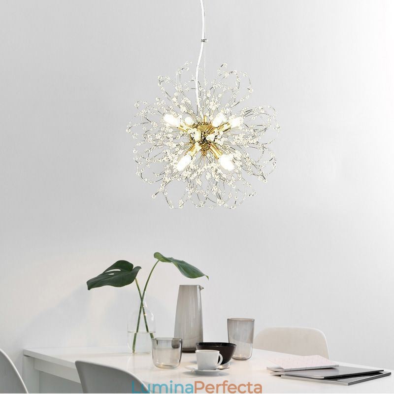 Candelabru elegant din cristal de păpădie