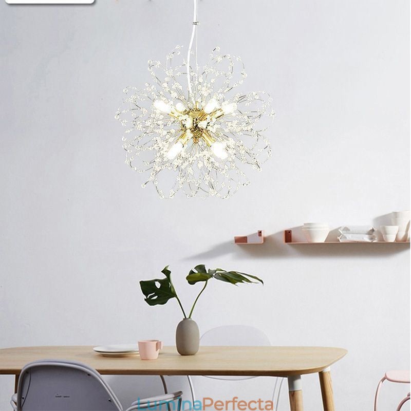 Candelabru elegant din cristal de păpădie