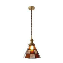 Lampă suspendată din sticlă retro cu zăbrele Iluminat în stil japonez