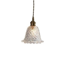 Lampă suspendată modernă din sticlă cu flori, corp de iluminat decorativ cu 1 lumină