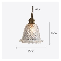 Lampă suspendată modernă din sticlă cu flori, corp de iluminat decorativ cu 1 lumină
