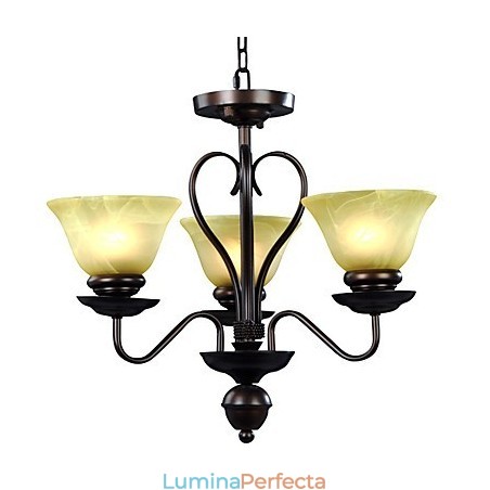 Candelabru de sticla cu 3 lumini Candelabru de sticla cu 3 lumini