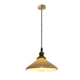 Lampă suspendată din ceramică în stil japonez Lampă suspendată retro plisată