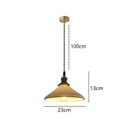 Lampă suspendată din ceramică în stil japonez Lampă suspendată retro plisată
