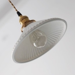 Lampă suspendată din ceramică în stil japonez Lampă suspendată retro plisată