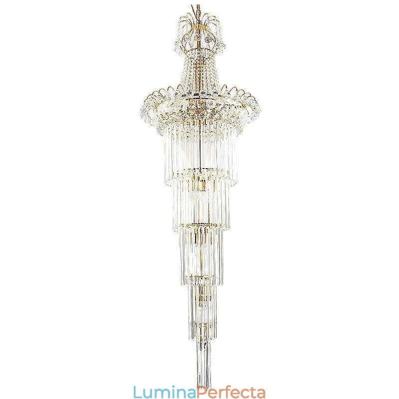 Candelabru de cristal cu pandantiv lung elegant