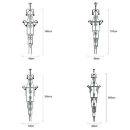 Candelabru de cristal cu pandantiv lung elegant