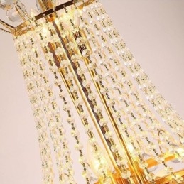 Candelabru de cristal cu pandantiv lung elegant