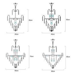 Candelabru conic modern, elegant, cu pandantiv din cristal