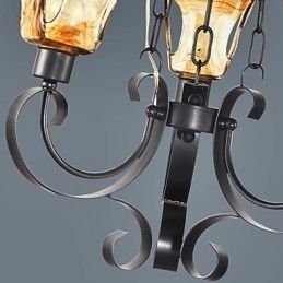 Candelabru din metal cu pictură clasică tradițională