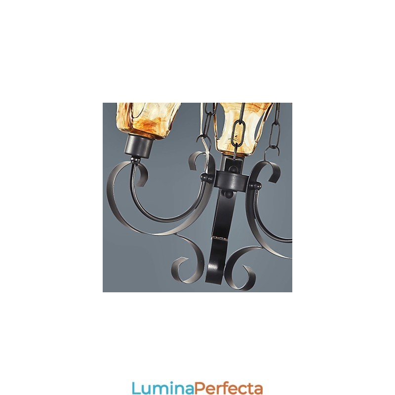 Candelabru din metal cu pictură clasică tradițională