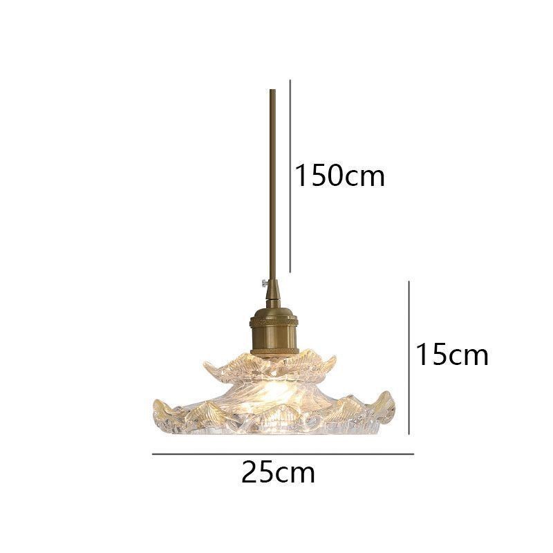 Lampă suspendată din sticlă în stil japonez Lampă suspendată din sticlă Lotus