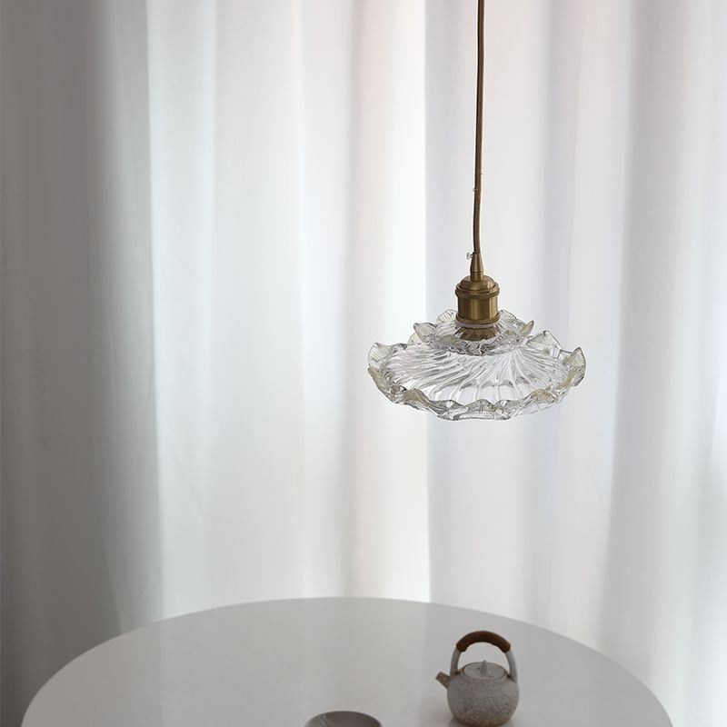 Lampă suspendată din sticlă în stil japonez Lampă suspendată din sticlă Lotus