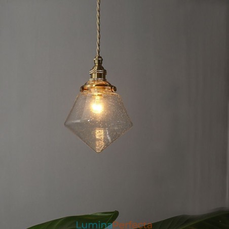 1 Lumină Diamond Glass Pendant Lampă Bubble Glass 1 Lumină Diamond Glass Pendant Lampă Bubble Glass