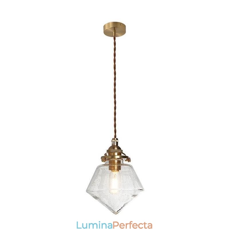 1 Lumină Diamond Glass Pendant Lampă Bubble Glass