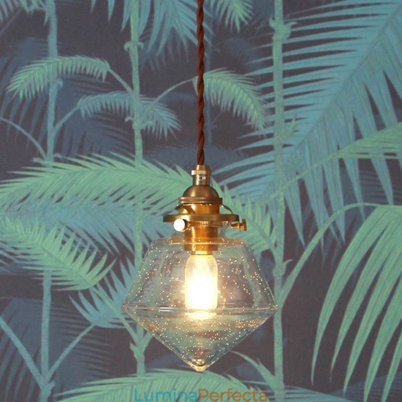 1 Lumină Diamond Glass Pendant Lampă Bubble Glass