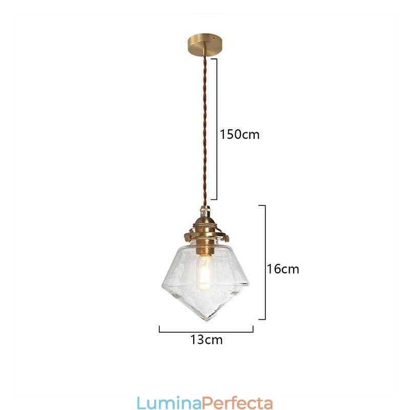 1 Lumină Diamond Glass Pendant Lampă Bubble Glass