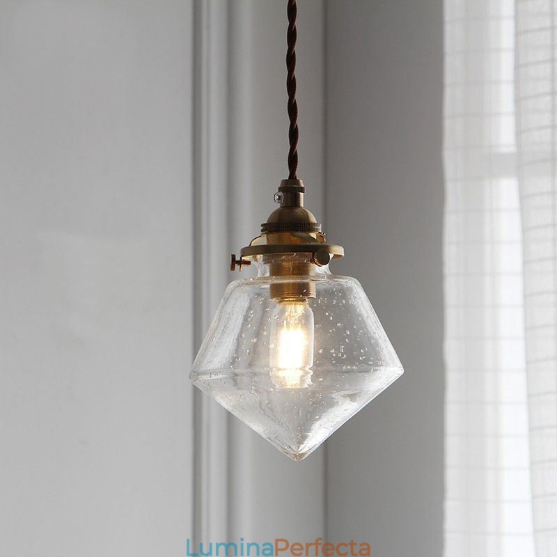 1 Lumină Diamond Glass Pendant Lampă Bubble Glass