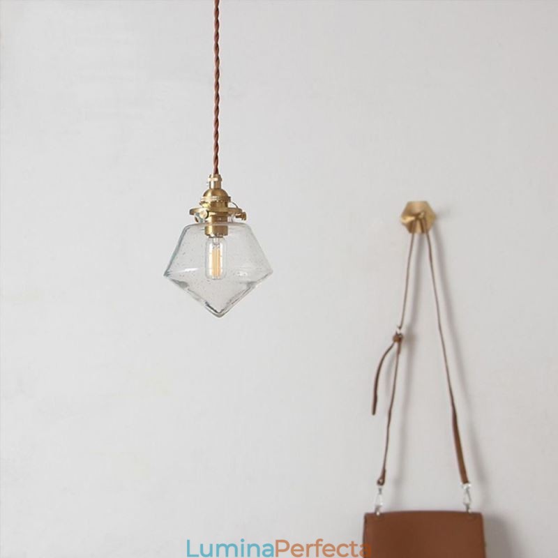 1 Lumină Diamond Glass Pendant Lampă Bubble Glass