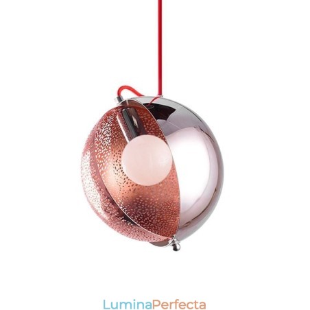 Lampă suspendată modernă din aur roz Abajur din sticlă pe jumătate rotundă Lumină decorativă Cafe Lampă suspendată modernă din aur roz Abajur din sticlă pe jumătate rotundă Lumină decorativă Cafe