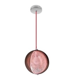 Lampă suspendată modernă din aur roz Abajur din sticlă pe jumătate rotundă Lumină decorativă Cafe