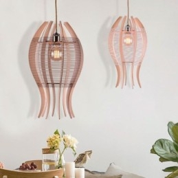 Lampă suspendată DIY Nordic Wood Fish