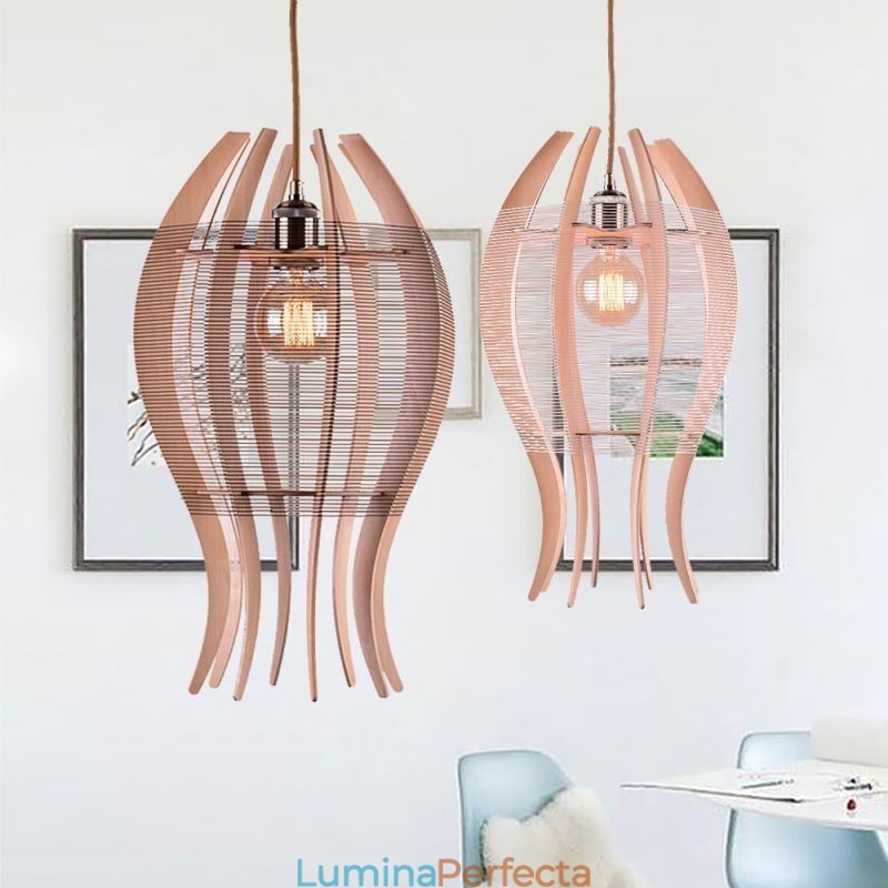 Lampă suspendată DIY Nordic Wood Fish